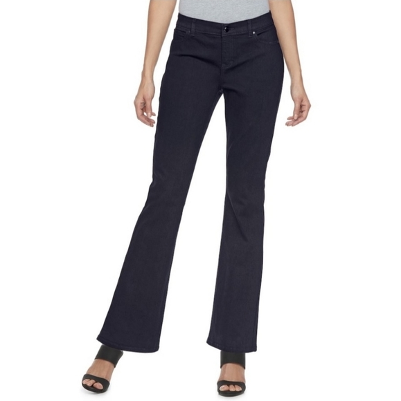 Jennifer Lopez Denim - JL Bootcut Black tie jeans